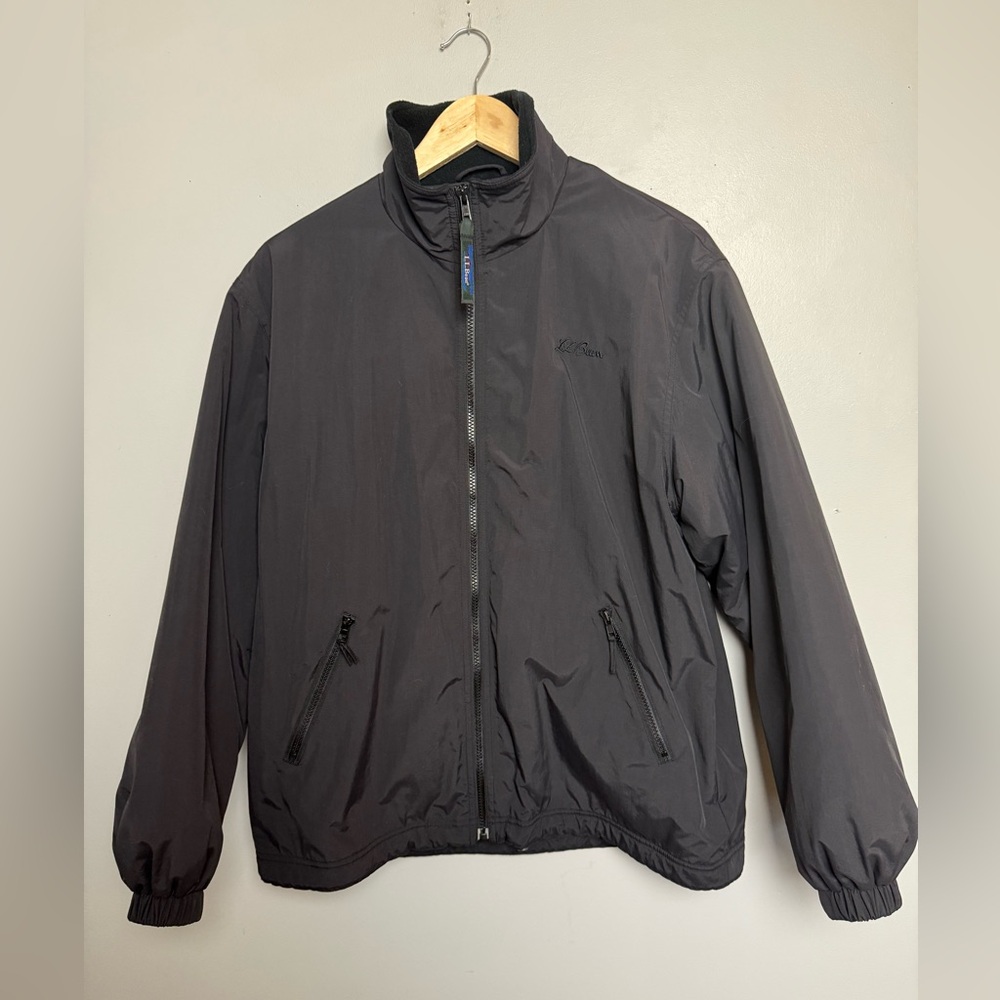 L.L. Bean‎ Vintage Women’s Three Season Fleece Lined Nylon Jacket Black Medium